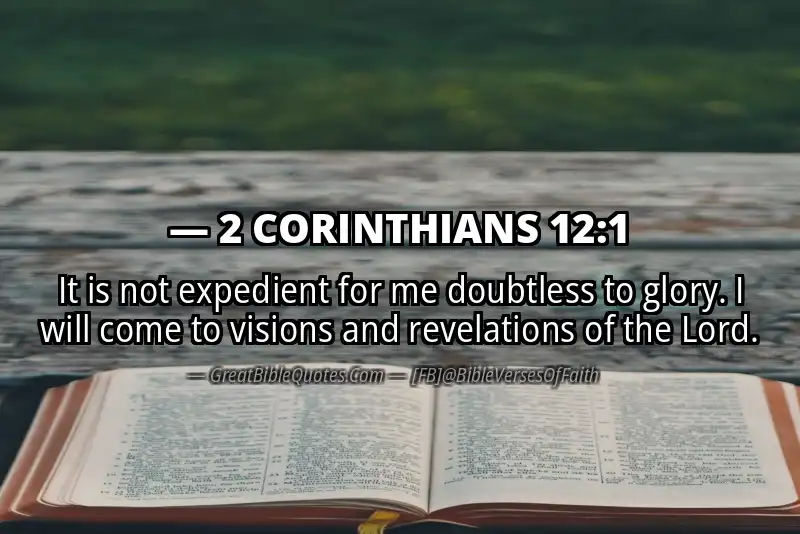 2 CORINTHIANS 12:1 Verse