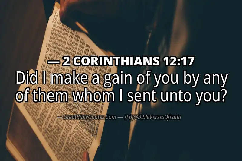 2 CORINTHIANS 12:17 Verse Image