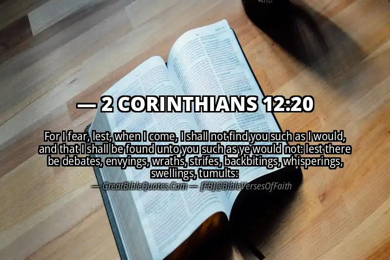 Image for 2 CORINTHIANS 12:20 Bible verse