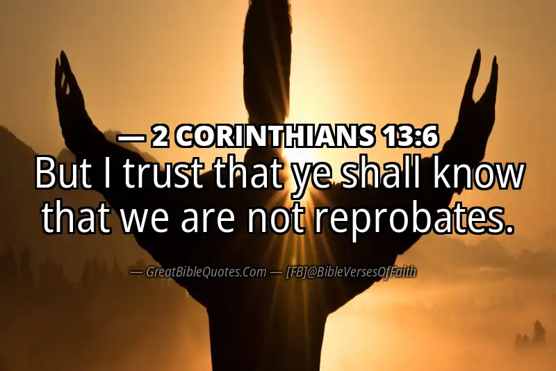 2 CORINTHIANS 13:6 Verse