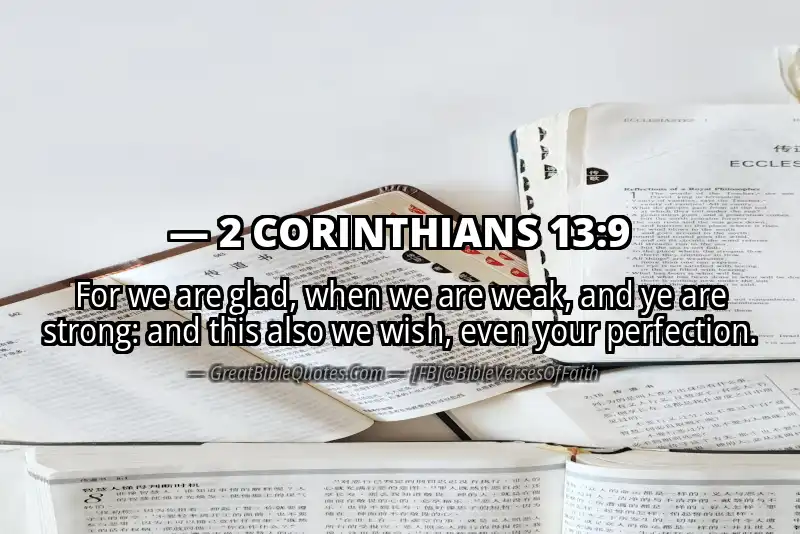 2 CORINTHIANS 13:9 Verse