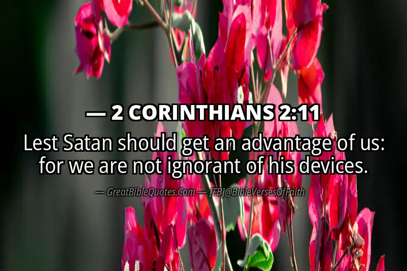 2 CORINTHIANS 2:11 Verse