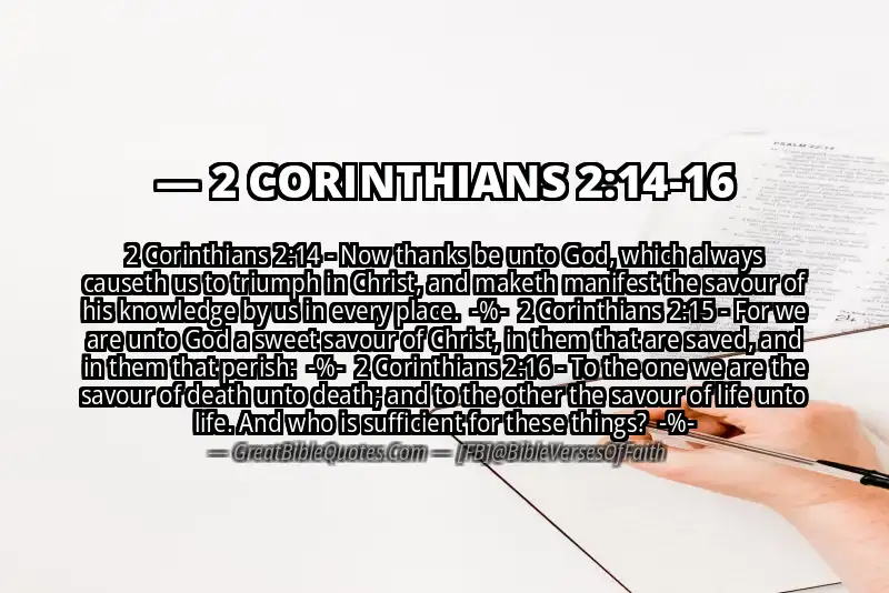 Image for 2 CORINTHIANS 2:14-16 Bible verse