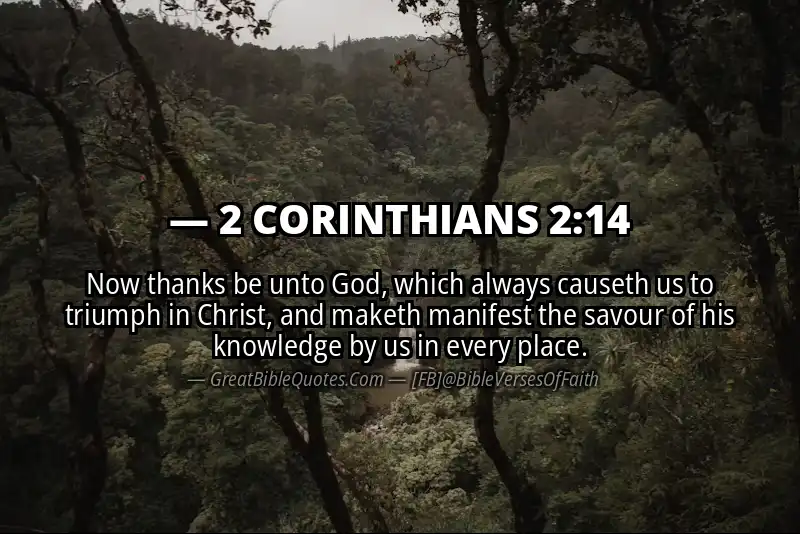 2 CORINTHIANS 2:14 Verse