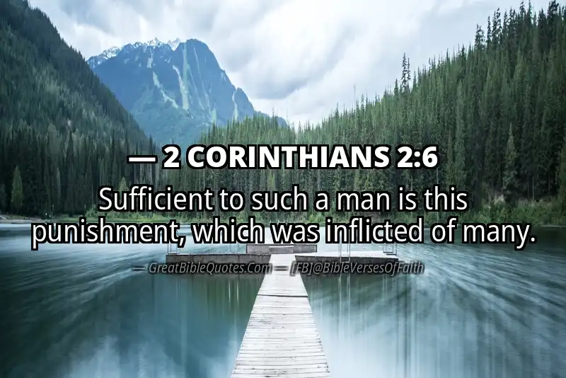 Bible verse: 2 CORINTHIANS 2:6 Image