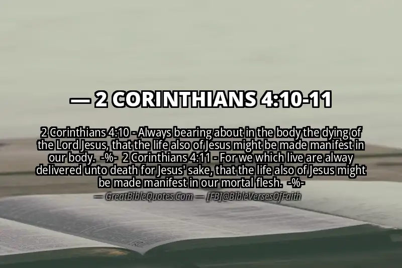 Image for 2 CORINTHIANS 4:10-11 Bible verse