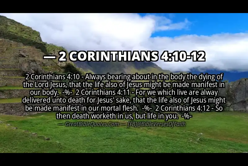 Image for 2 CORINTHIANS 4:10-12 Bible verse