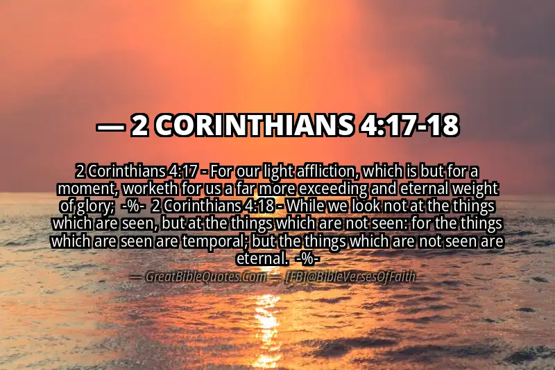 Image for 2 CORINTHIANS 4:17-18 Bible verse