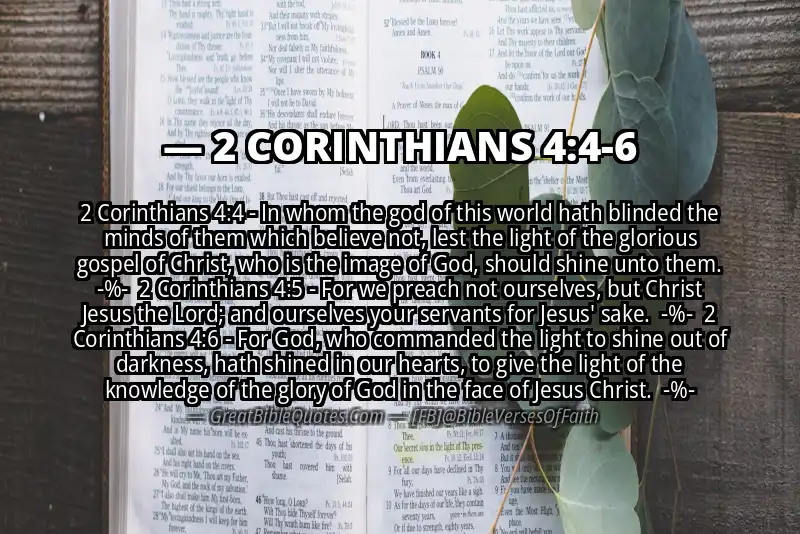 Image for 2 CORINTHIANS 4:4-6 Bible verse
