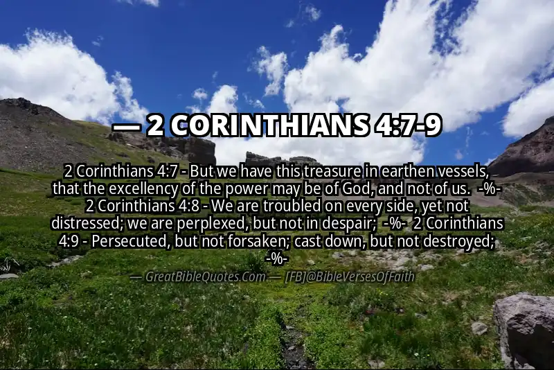Image for 2 CORINTHIANS 4:7-9 Bible verse