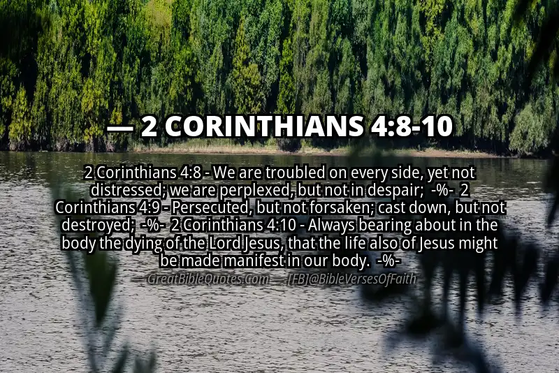 Image for 2 CORINTHIANS 4:8-10 Bible verse