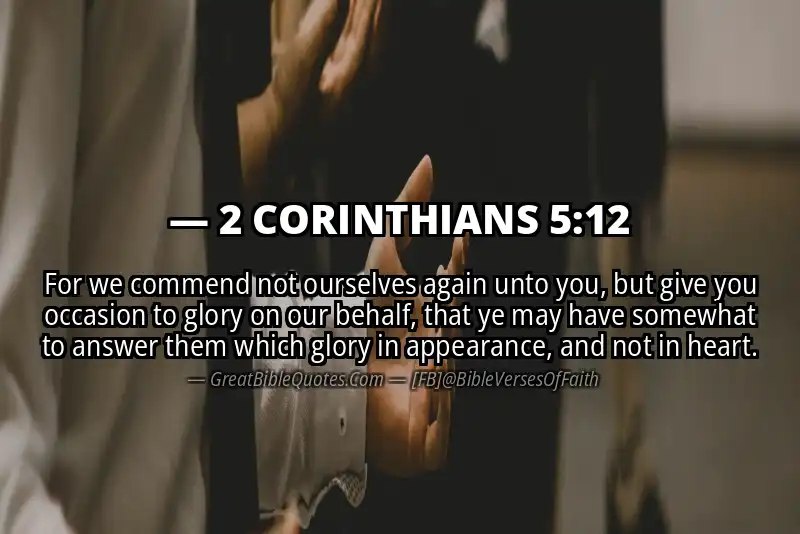 2 CORINTHIANS 5:12 Verse