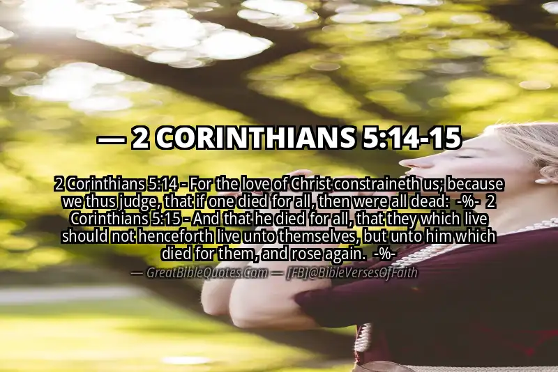 Image for 2 CORINTHIANS 5:14-15 Bible verse
