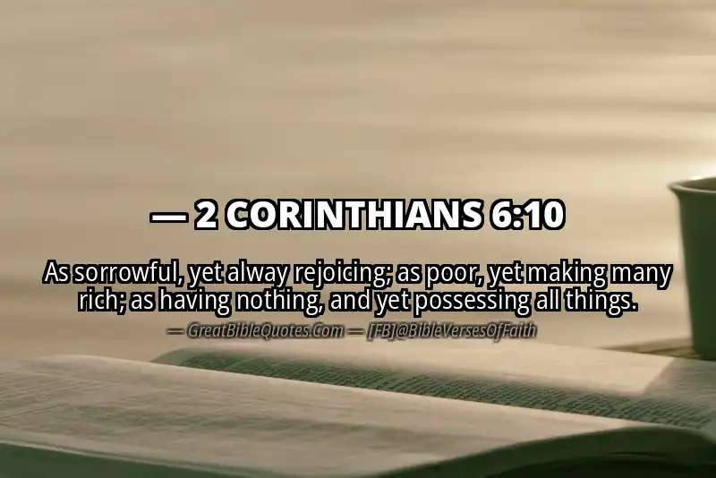2 CORINTHIANS 6:10 Verse
