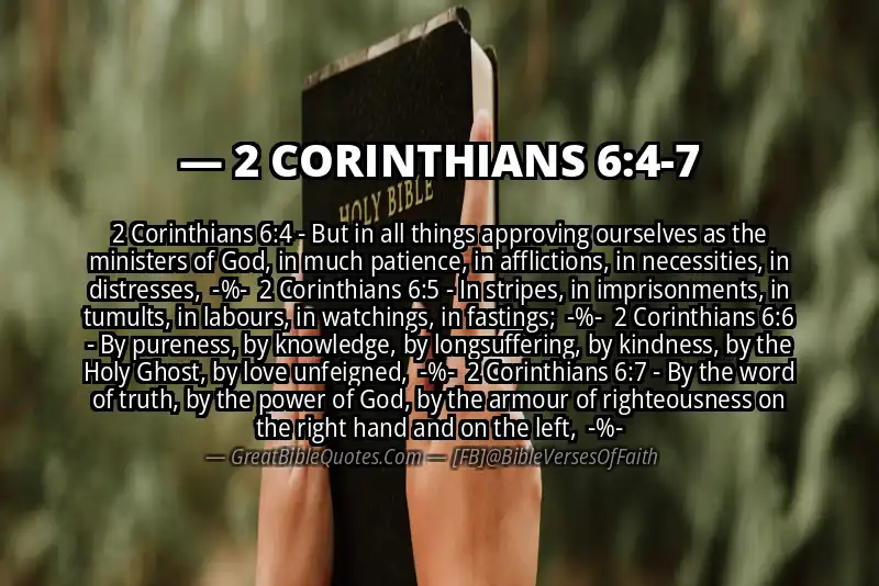 Image for 2 CORINTHIANS 6:4-7 Bible verse