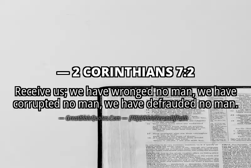 2 CORINTHIANS 7:2 Verse