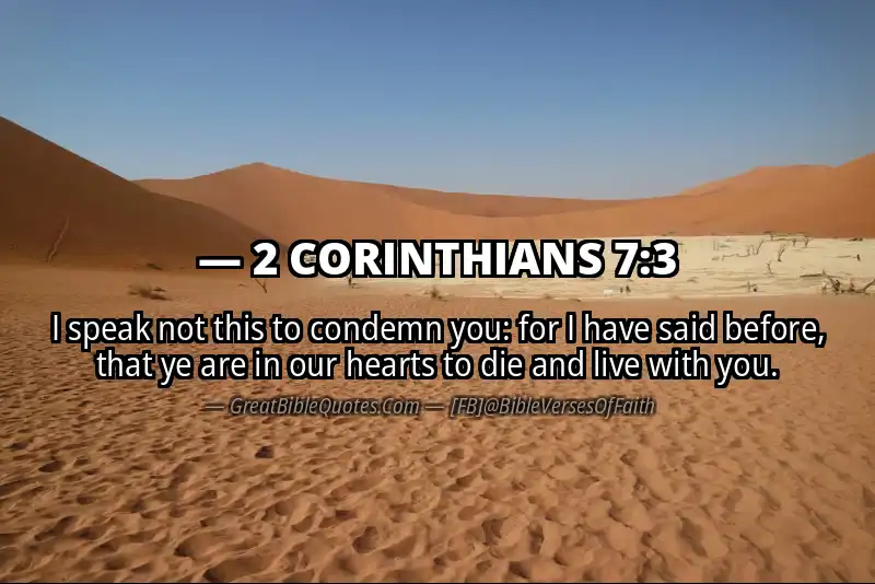 2 CORINTHIANS 7:3 Verse