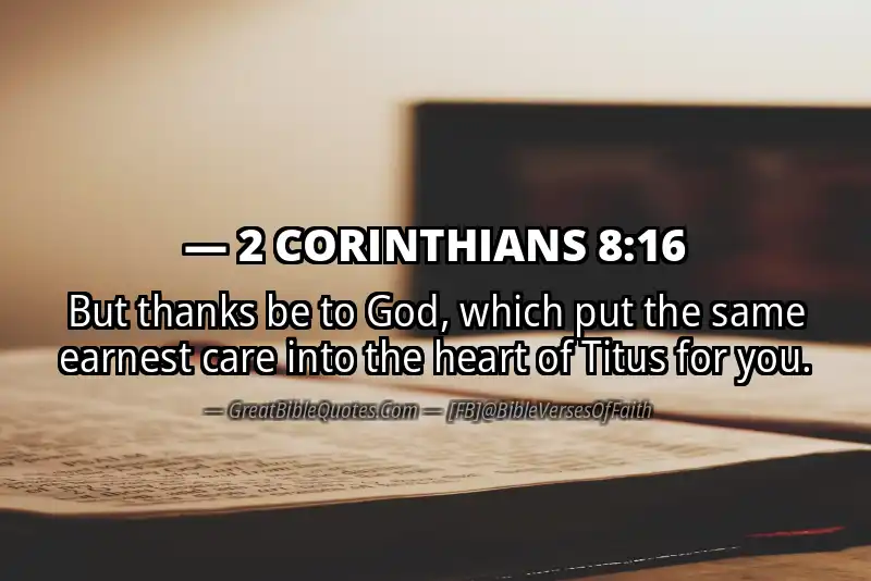 2 CORINTHIANS 8:16 Verse