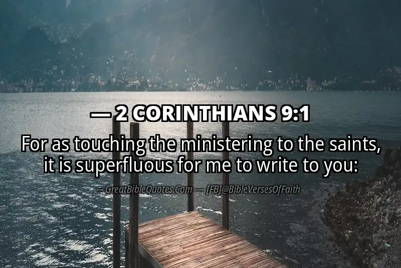 2 CORINTHIANS 9:1 Verse Image