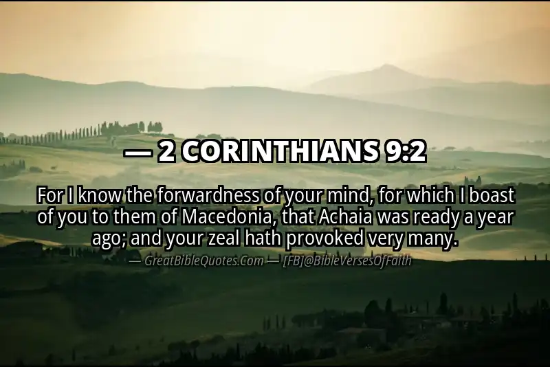 2 CORINTHIANS 9:2 Verse Image