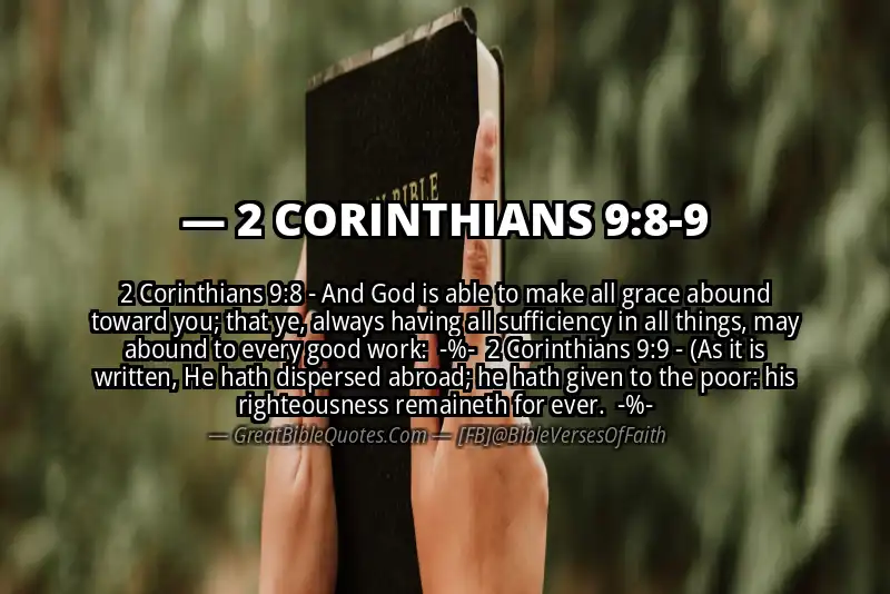 Image for 2 CORINTHIANS 9:8-9 Bible verse