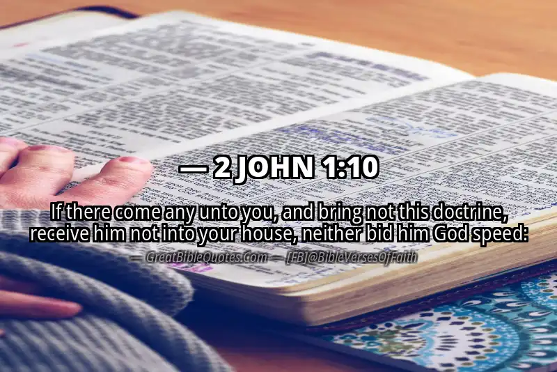 2 JOHN 1:10 Verse