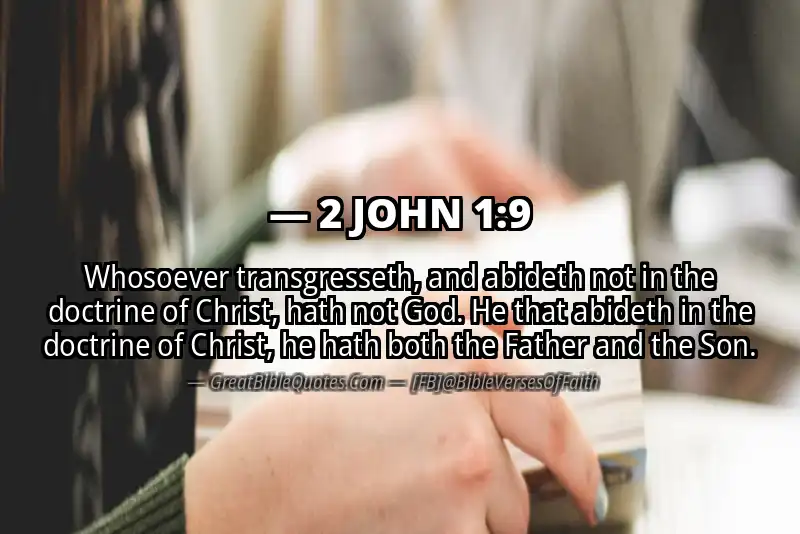 2 JOHN 1:9 Verse