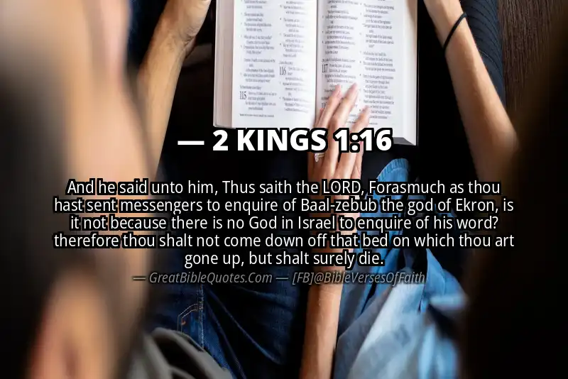 Bible verse: 2 KINGS 1:16 Image