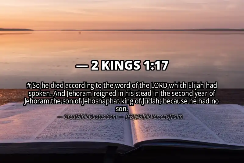 Bible verse: 2 KINGS 1:17 Image