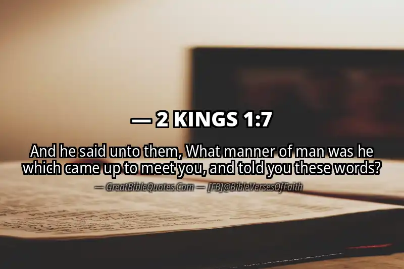 Bible verse: 2 KINGS 1:7 Image