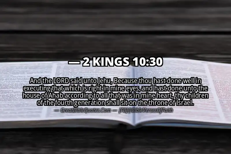 2 KINGS 10:30 Verse