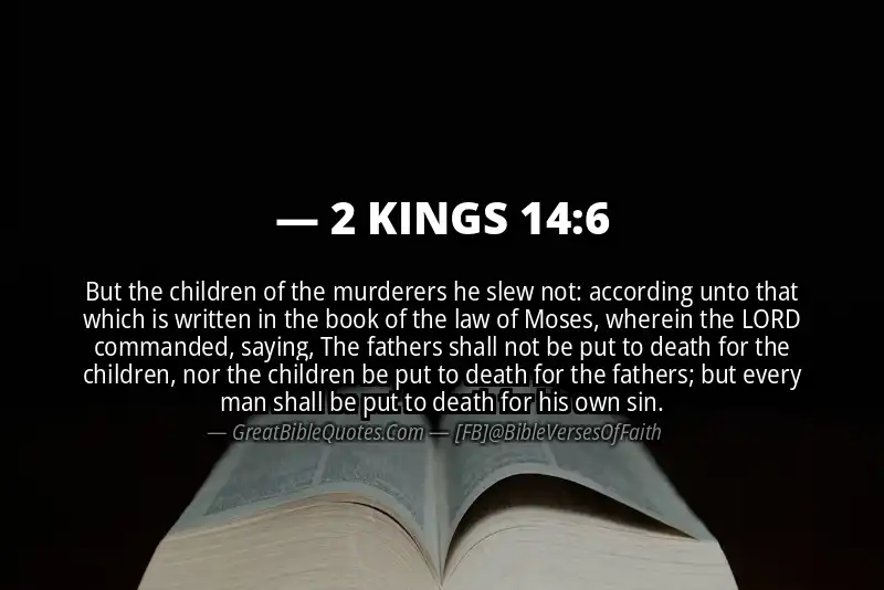 Bible verse: 2 KINGS 14:6 Image