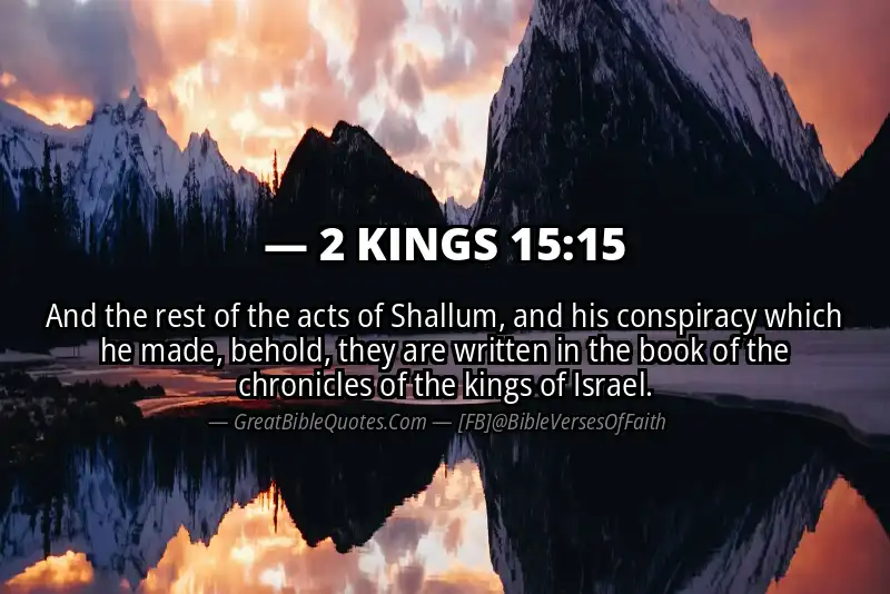 Bible verse: 2 KINGS 15:15 Image