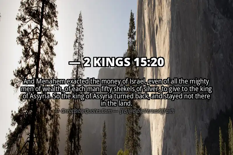 2 KINGS 15:20 Verse Image