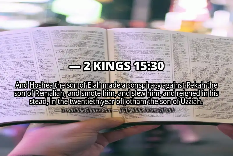 2 KINGS 15:30 Verse Image