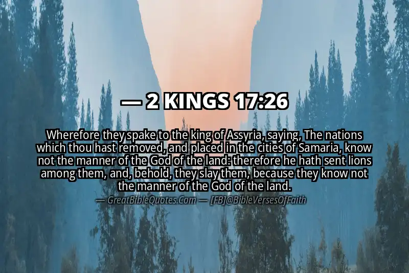 2 KINGS 17:26 Verse