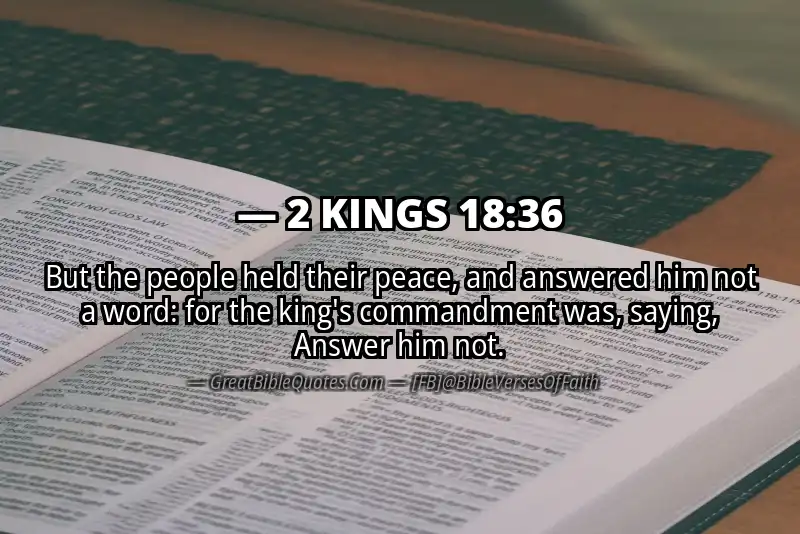 Bible verse: 2 KINGS 18:36 Image