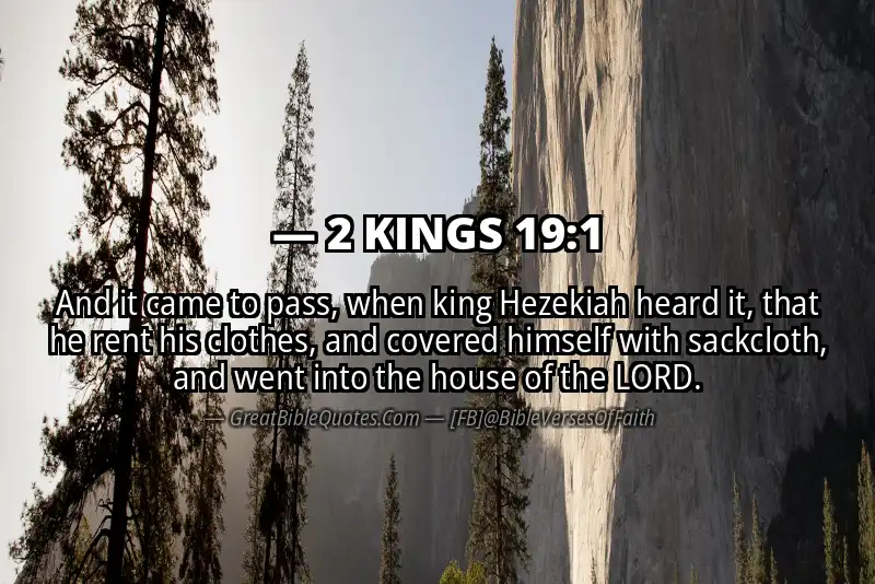 Bible verse: 2 KINGS 19:1 Image