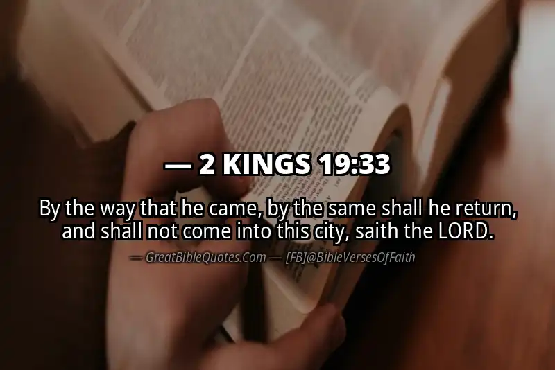 Bible verse: 2 KINGS 19:33 Image