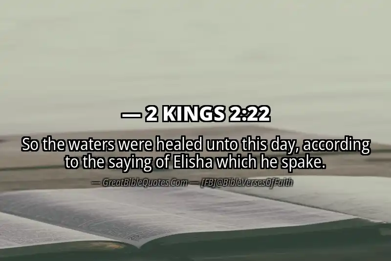 Bible verse: 2 KINGS 2:22 Image