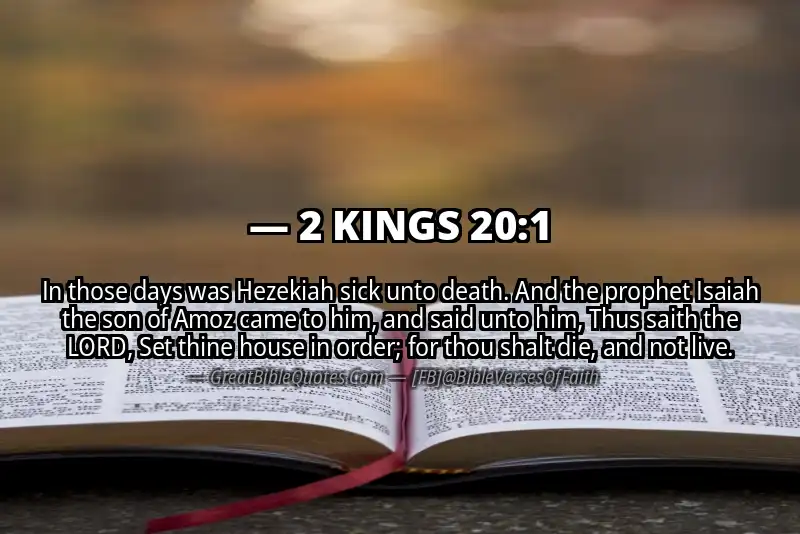 Bible verse: 2 KINGS 20:1 Image