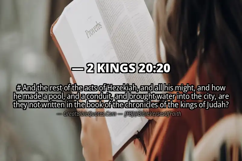 2 KINGS 20:20 Verse