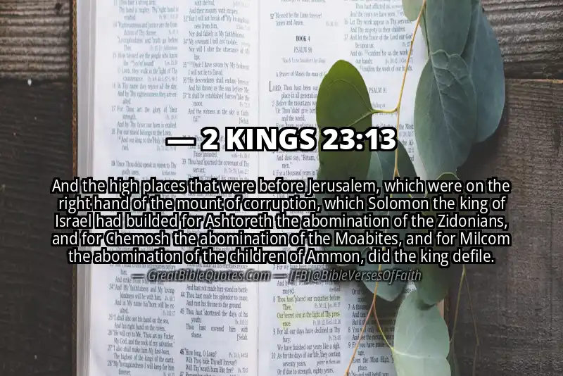 Bible verse: 2 KINGS 23:13 Image