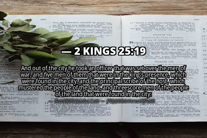 2 KINGS 25:19 Verse