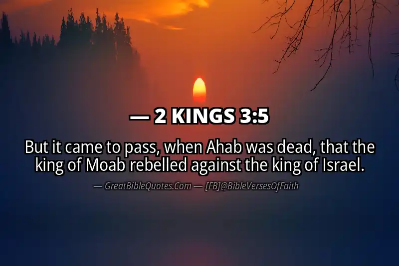 Bible verse: 2 KINGS 3:5 Image