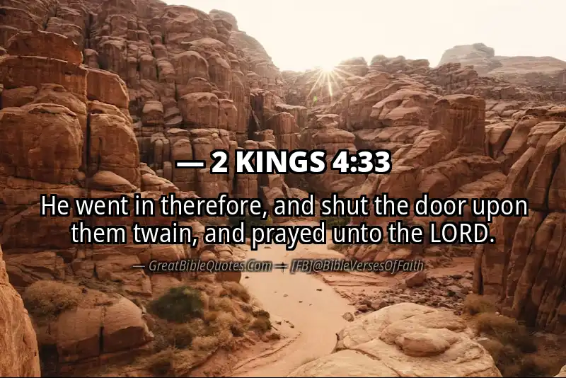 Bible verse: 2 KINGS 4:33 Image