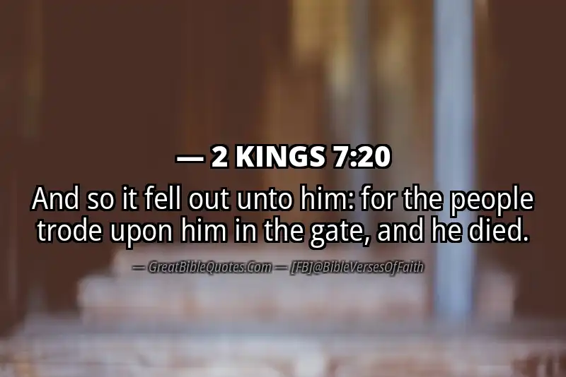 Bible verse: 2 KINGS 7:20 Image