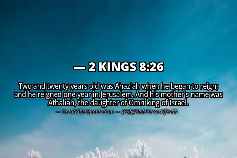2 KINGS 8:26 Verse