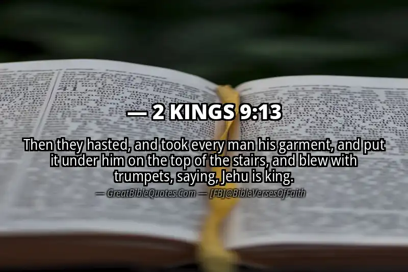2 KINGS 9:13 Verse Image