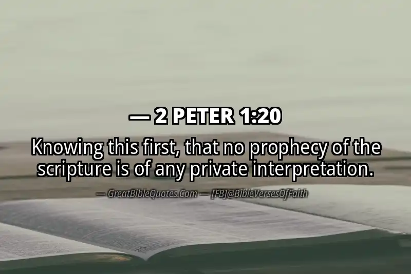 Bible verse: 2 PETER 1:20 Image